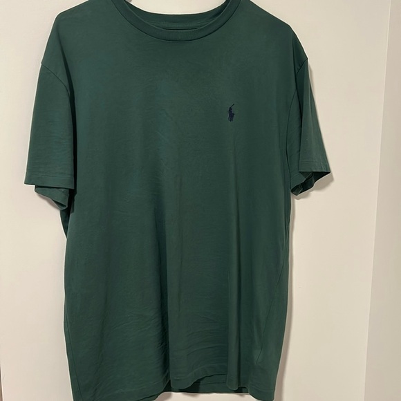 Men’s Polo Ralph Lauren 100% Cotton Classic Fit Green Short Sleeve Logo Shirt - Picture 1 of 4